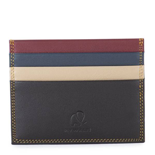 Mywalit Porta carte di credito doppio con tecnologia RFID Nappa Bosco