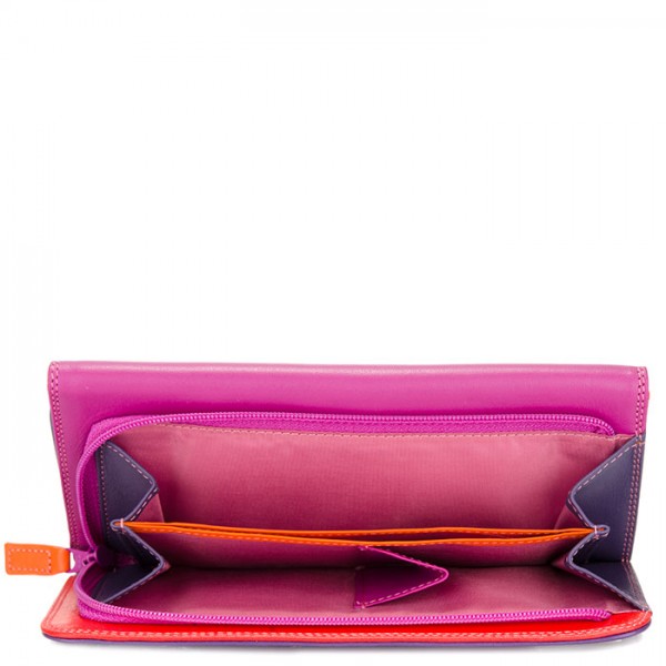 Mywalit Portafoglio A Tre Ante Con Zip Sangria Multi