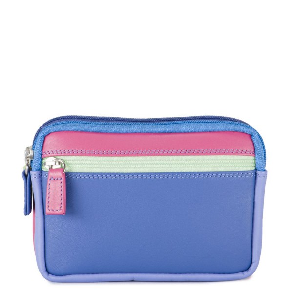 Mywalit Portafoglio/Astuccio in Pelle con doppia Zip Viola