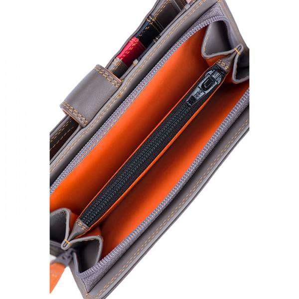 Mywalit Portafoglio Con Bottone A Pressione Grande Fumo