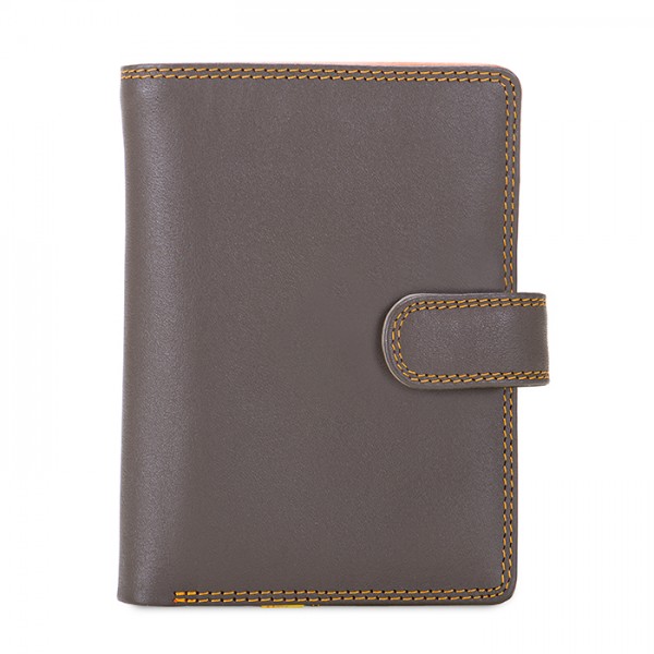 Mywalit Portafoglio con bottone a pressione grande Fumo