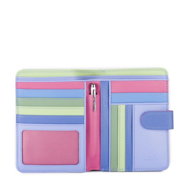 Mywalit Portafoglio Con Bottone A Pressione Grande Viola