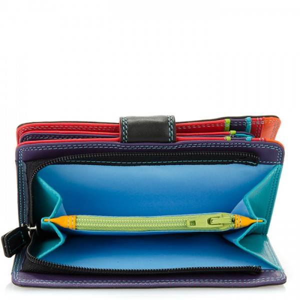 Mywalit Portafoglio Con Bottone A Pressione Medio Black Pace