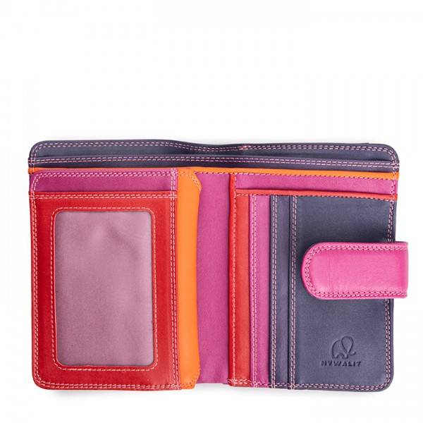 Mywalit Portafoglio Con Bottone A Pressione Medio Sangria Multi