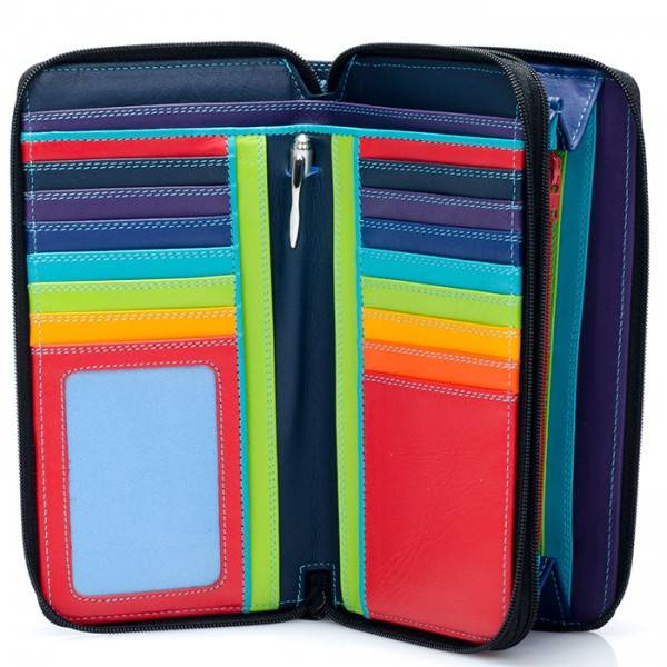 Mywalit Portafoglio Con Doppia Zip Grande Black Pace