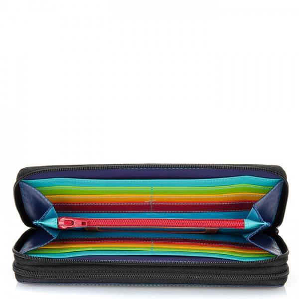 Mywalit Portafoglio Con Doppia Zip Grande Black Pace