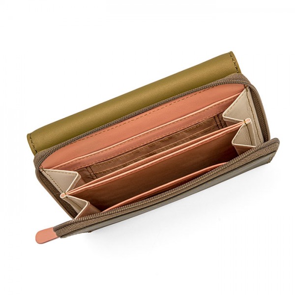 Mywalit Portafoglio Con Tasca Porta Passaporto Oliva