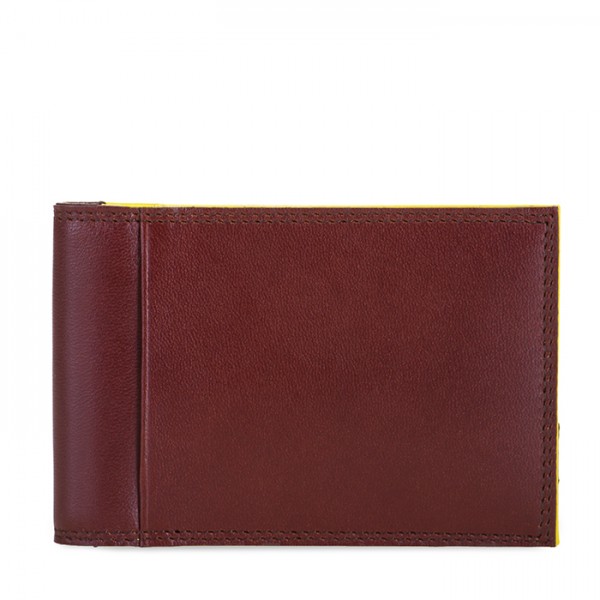 Mywalit Portafoglio da uomo Bi-fold con Portacarte Marrone-Giallo