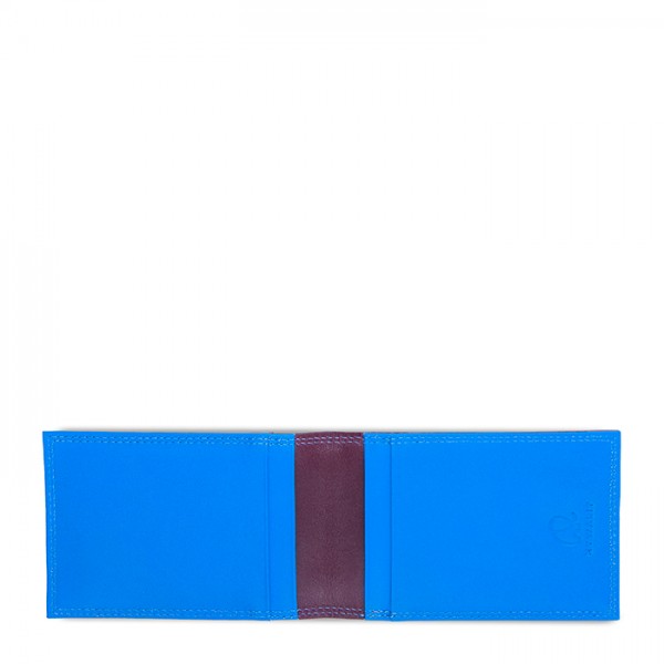 Mywalit Portafoglio Da Uomo Bi-fold Con Portacarte Prugna-Celeste