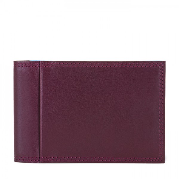 Mywalit Portafoglio da uomo Bi-fold con Portacarte Prugna-Celeste