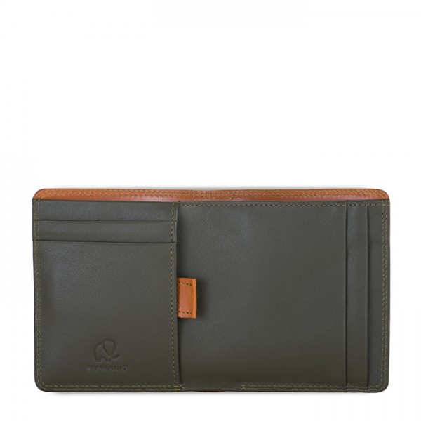 Mywalit Portafoglio Da Uomo Bi-fold Con Scomparto Estraibile Marrone-Oliva