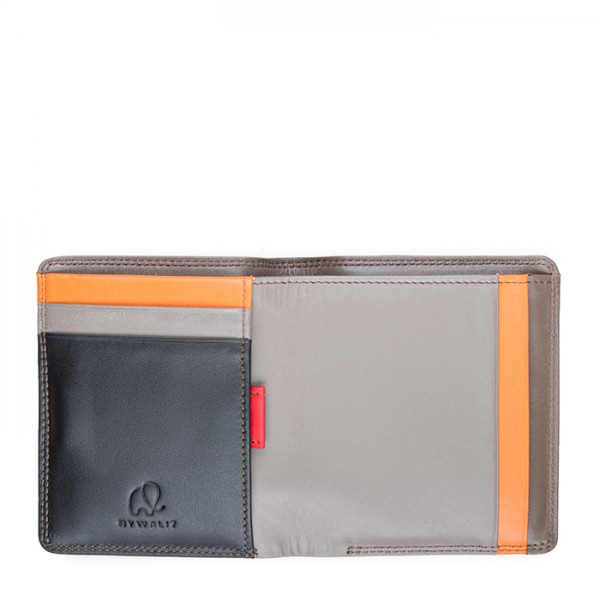 Mywalit Portafoglio Da Uomo Bi-fold Con Scomparto Estraibile Nappa Fumo