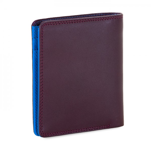 Mywalit Portafoglio Da Uomo Bi-fold Con Scomparto Estraibile Prugna-Celeste