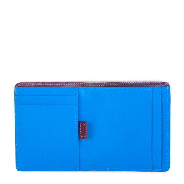 Mywalit Portafoglio Da Uomo Bi-fold Con Scomparto Estraibile Prugna-Celeste