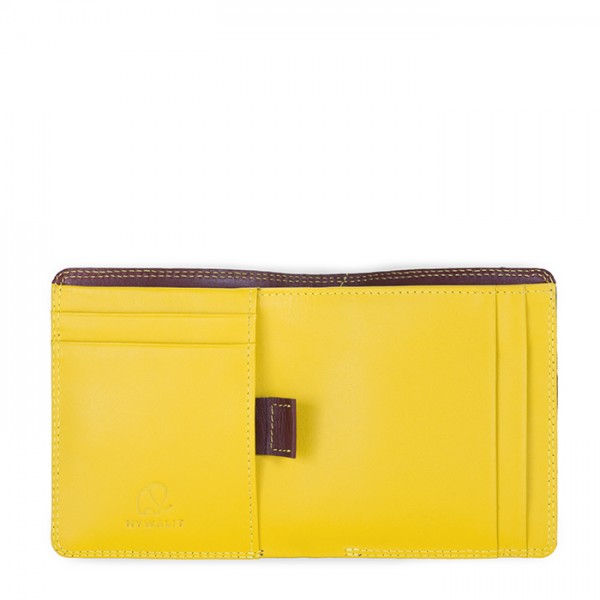 Mywalit Portafoglio Da Uomo Bi-fold Con Scomparto Estraibile Marrone-Giallo