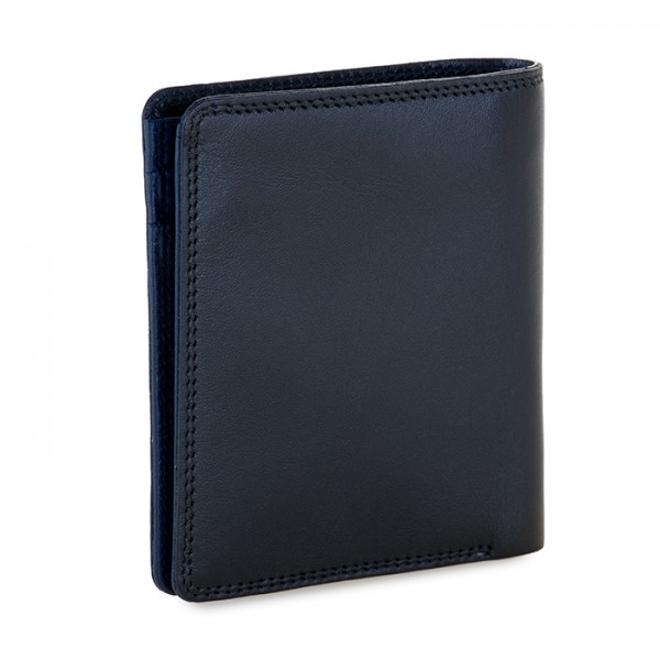 Mywalit Portafoglio Da Uomo Bi-fold Con Scomparto Estraibile Nero-Blu