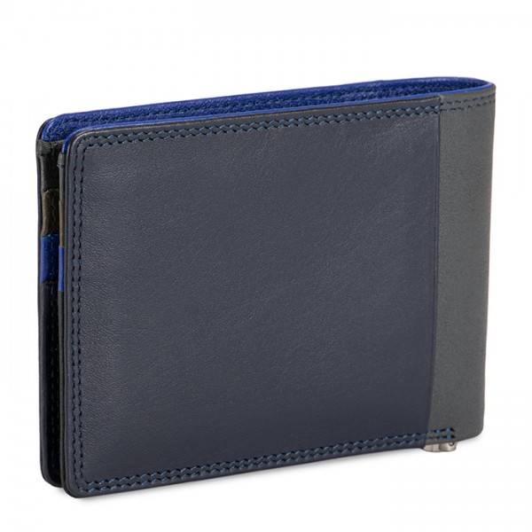 Mywalit Portafoglio Da Uomo Con Fermasoldi E Tecnologia RFID Nappa Midnight