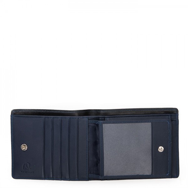 Mywalit Portafoglio Da Uomo Grande Con Lente E Protezione RFID Nero-Blu