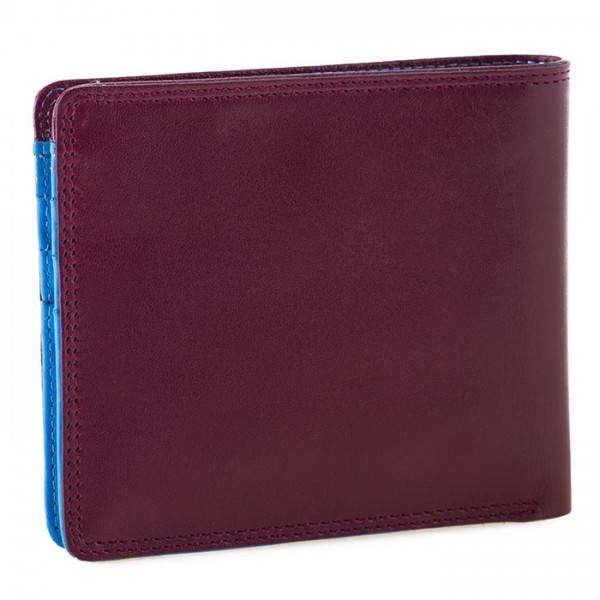 Mywalit Portafoglio Da Uomo Standard E/W Con Tecnologia RFID Prugna-Celeste