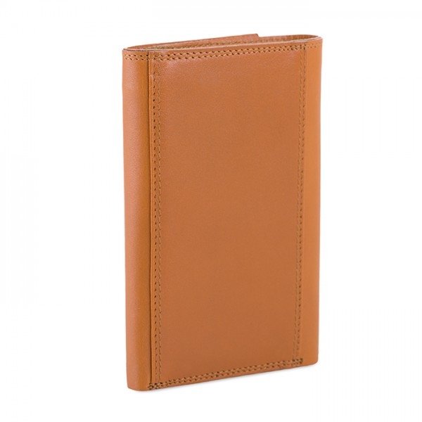 Mywalit Portafoglio Da Uomo Tri-fold Con Zip Marrone-Oliva