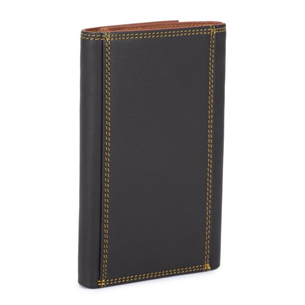 Mywalit Portafoglio Da Uomo Tri-fold Con Zip Nappa Bosco