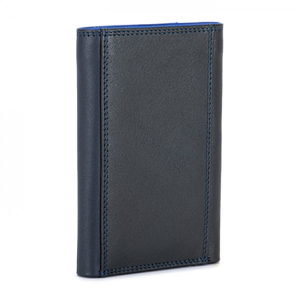 Mywalit Portafoglio Da Uomo Tri-fold Con Zip Nappa Midnight