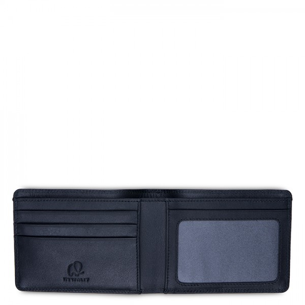Mywalit Portafoglio jeans da uomo con tecnologia RFID Nappa Nero
