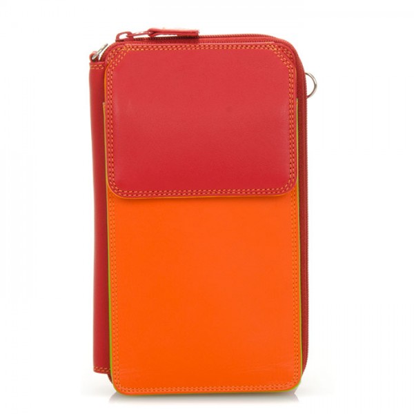 Mywalit Portafoglio multifunzione con zip su tre lati e tracolla Jamaica