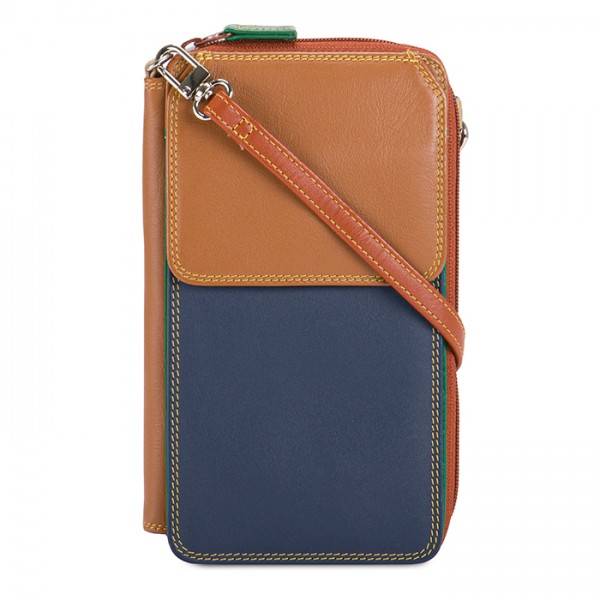 Mywalit Portafoglio Multifunzione Con Zip Su Tre Lati E Tracolla Bosco