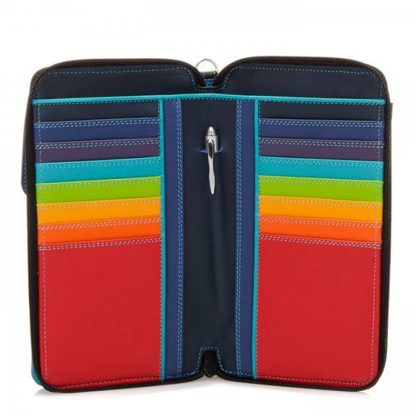 Mywalit Portafoglio Multifunzione Con Zip Su Tre Lati E Tracolla Black Pace