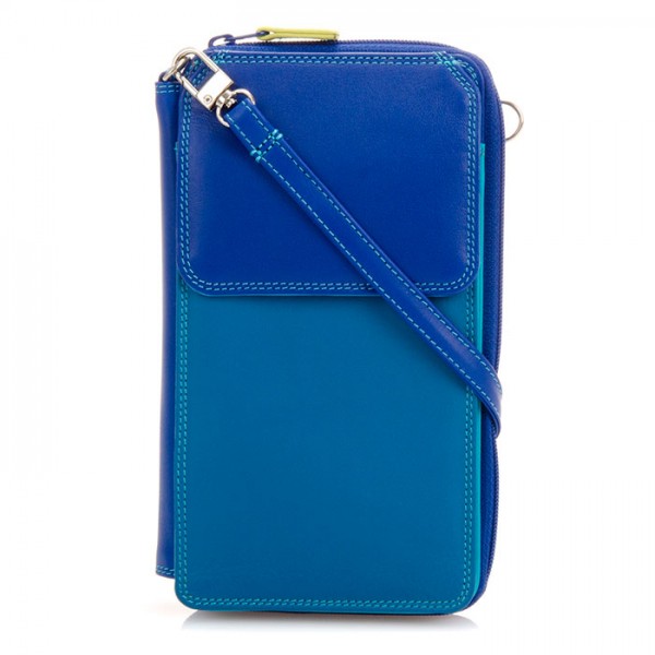 Mywalit Portafoglio Multifunzione Con Zip Su Tre Lati E Tracolla Seascape