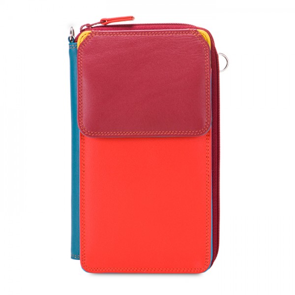 Mywalit Portafoglio multifunzione con zip su tre lati e tracolla Vesuvio