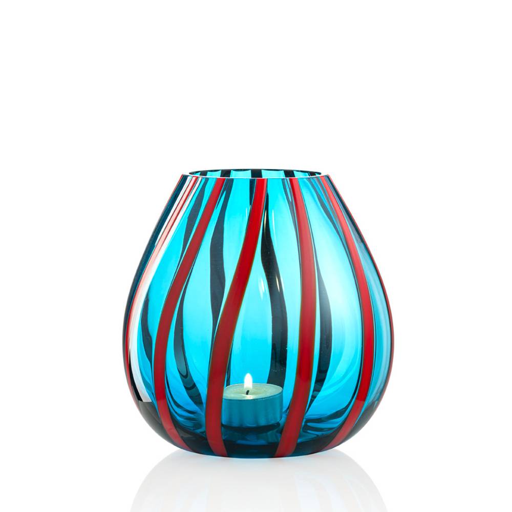 Masonmoretti Candle Holder String Large Coral Aquamarine