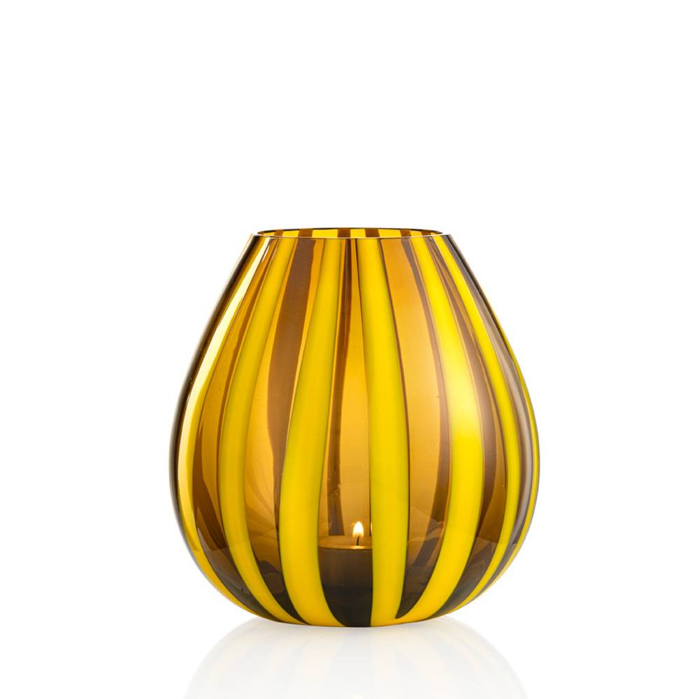 Masonmoretti Candle Holder String Large Sunflower Yellow Brown