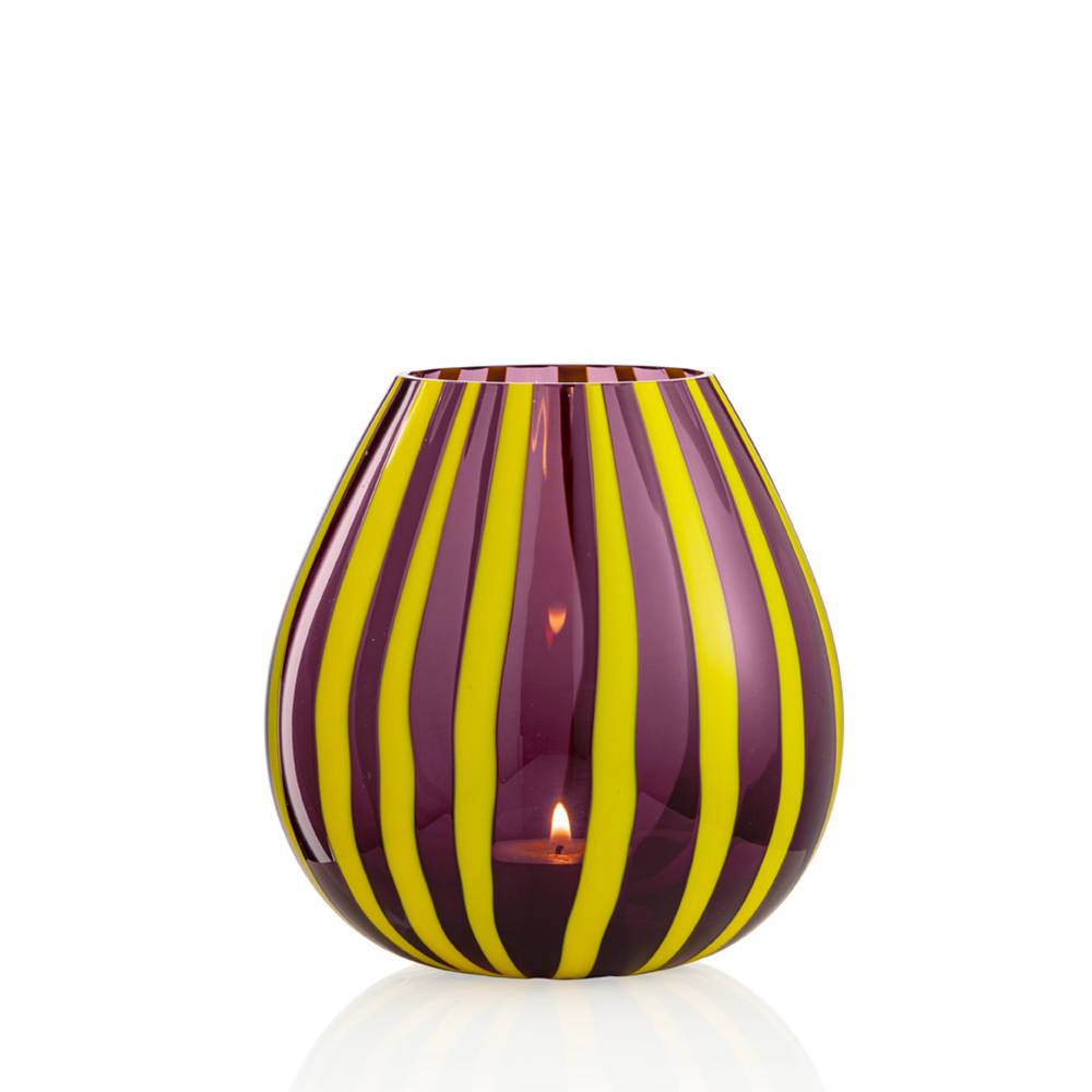 Masonmoretti Candle Holder String Large Sunflower Yellow Purple