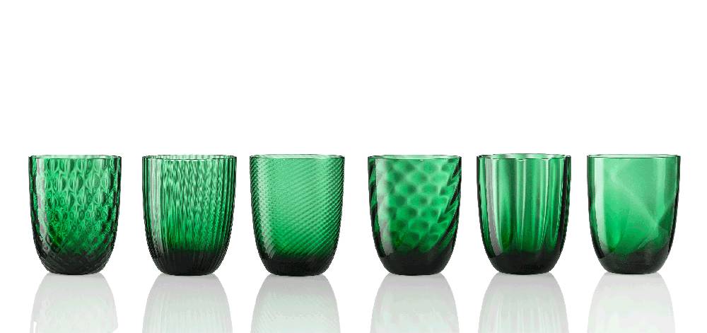 Masonmoretti Idra Laurel Green Collection 6 Glasses