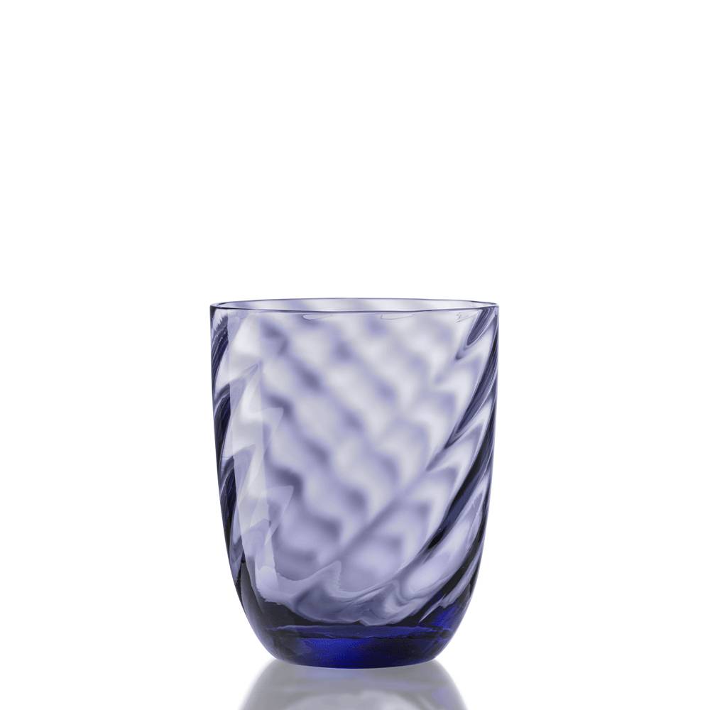 Masonmoretti Idra Water Glass Optic Twisted, Wisteria