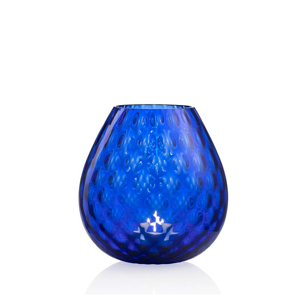 Masonmoretti Candle Holder Macramè Large Blue