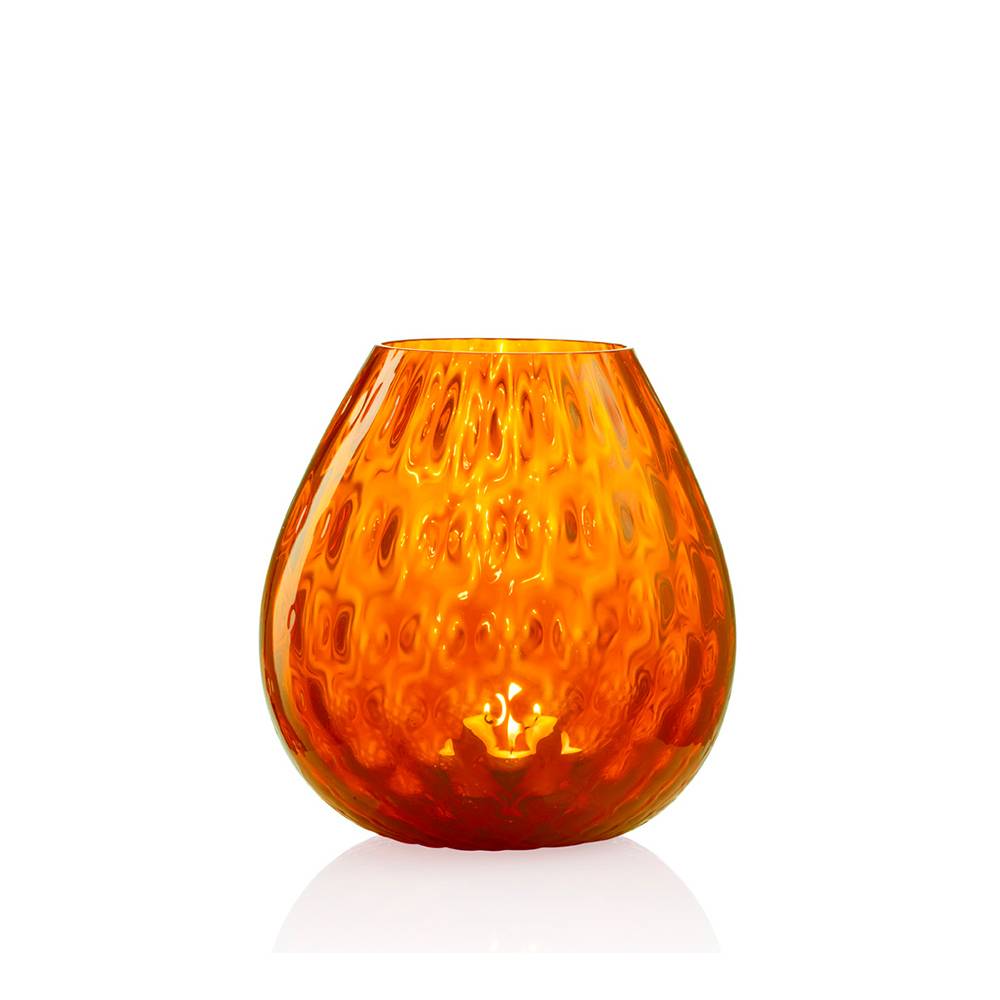 Masonmoretti Candle Holder Macramè Large Orange