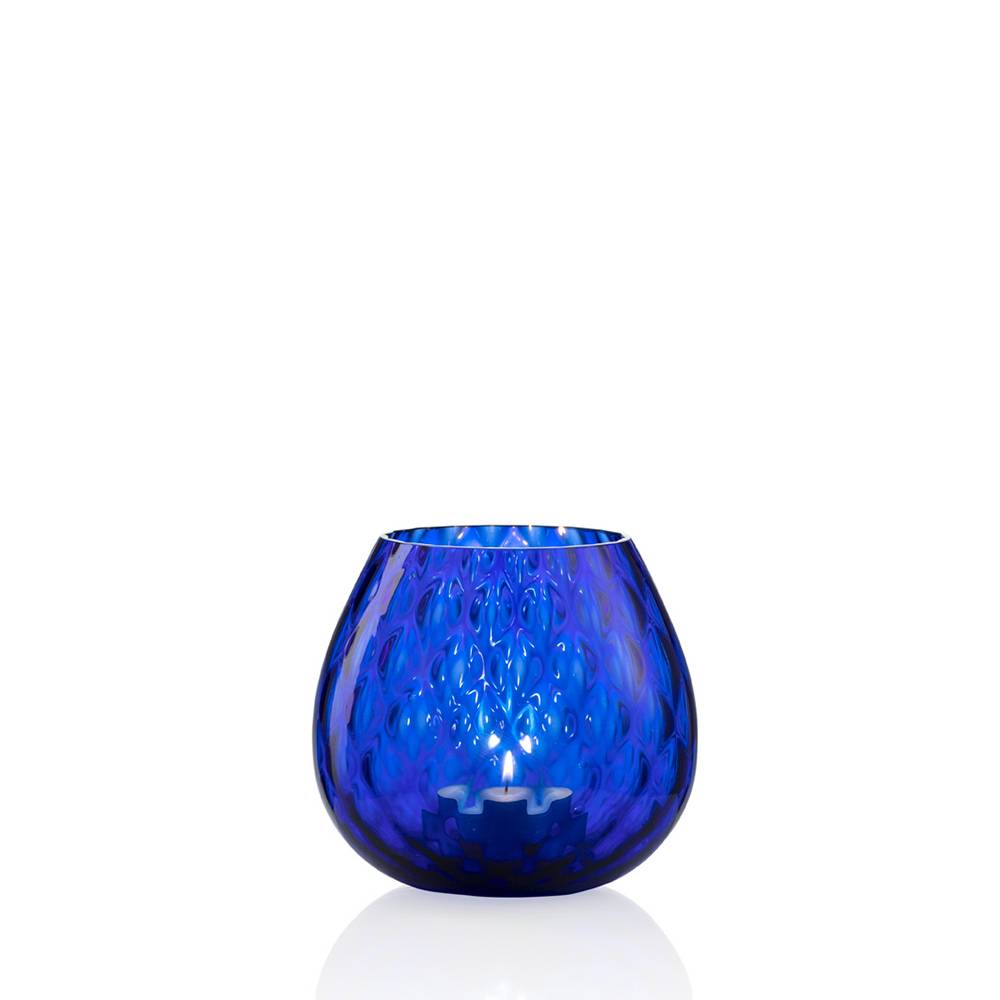 Masonmoretti Candle Holder Macramè Little Blue