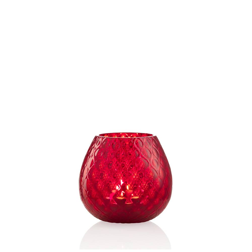 Masonmoretti Candle Holder Macramè Little Red