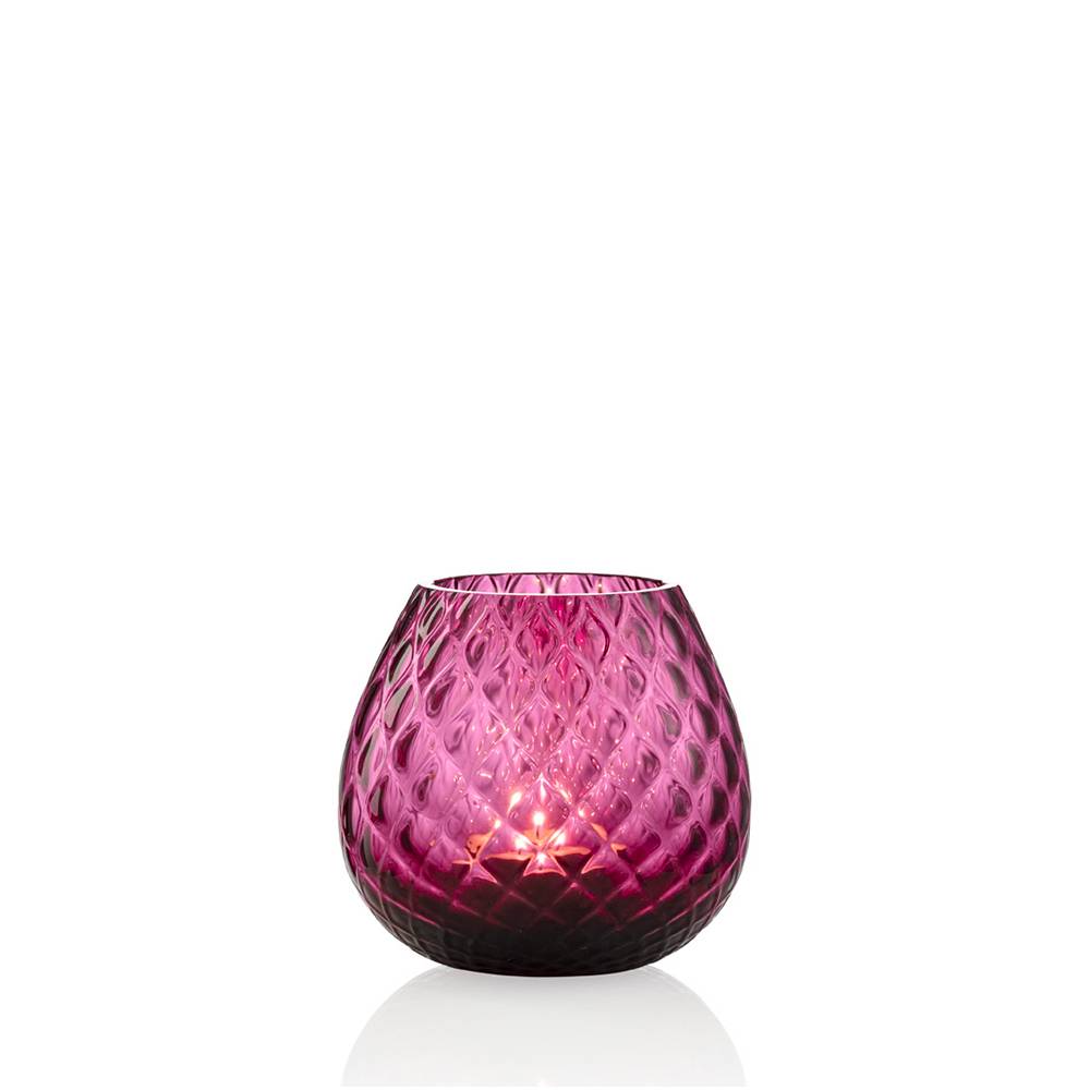 Masonmoretti Candle Holder Macramè Little Ruby Red