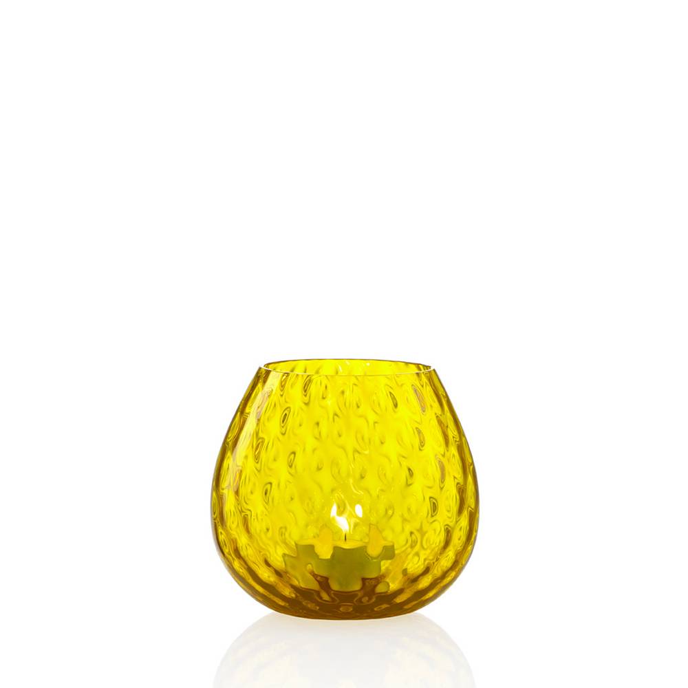 Masonmoretti Candle Holder Macramè Little Yellow
