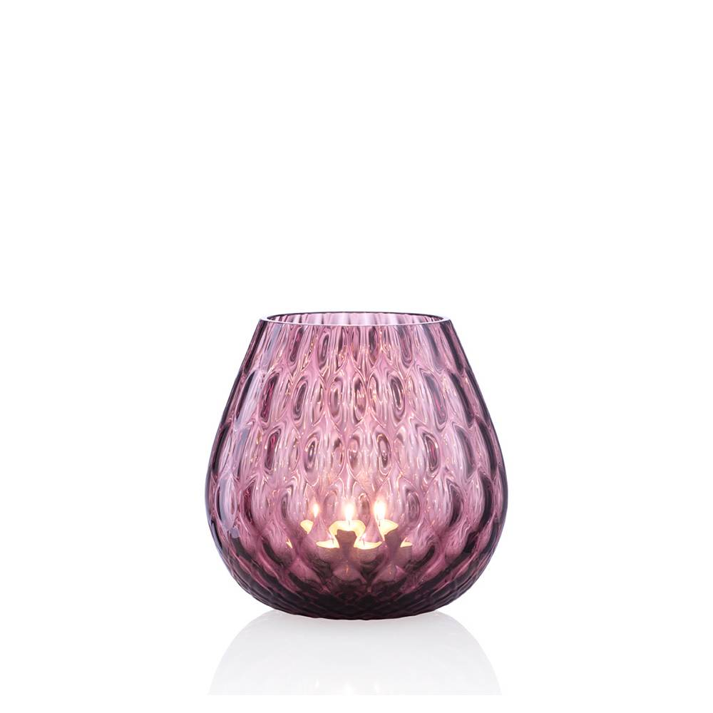 Masonmoretti Candle Holder Macramè Medium Purple
