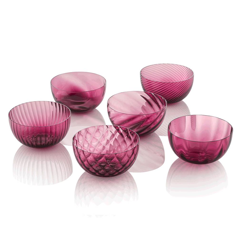 Masonmoretti Idra Set of 6 Bowls Ruby