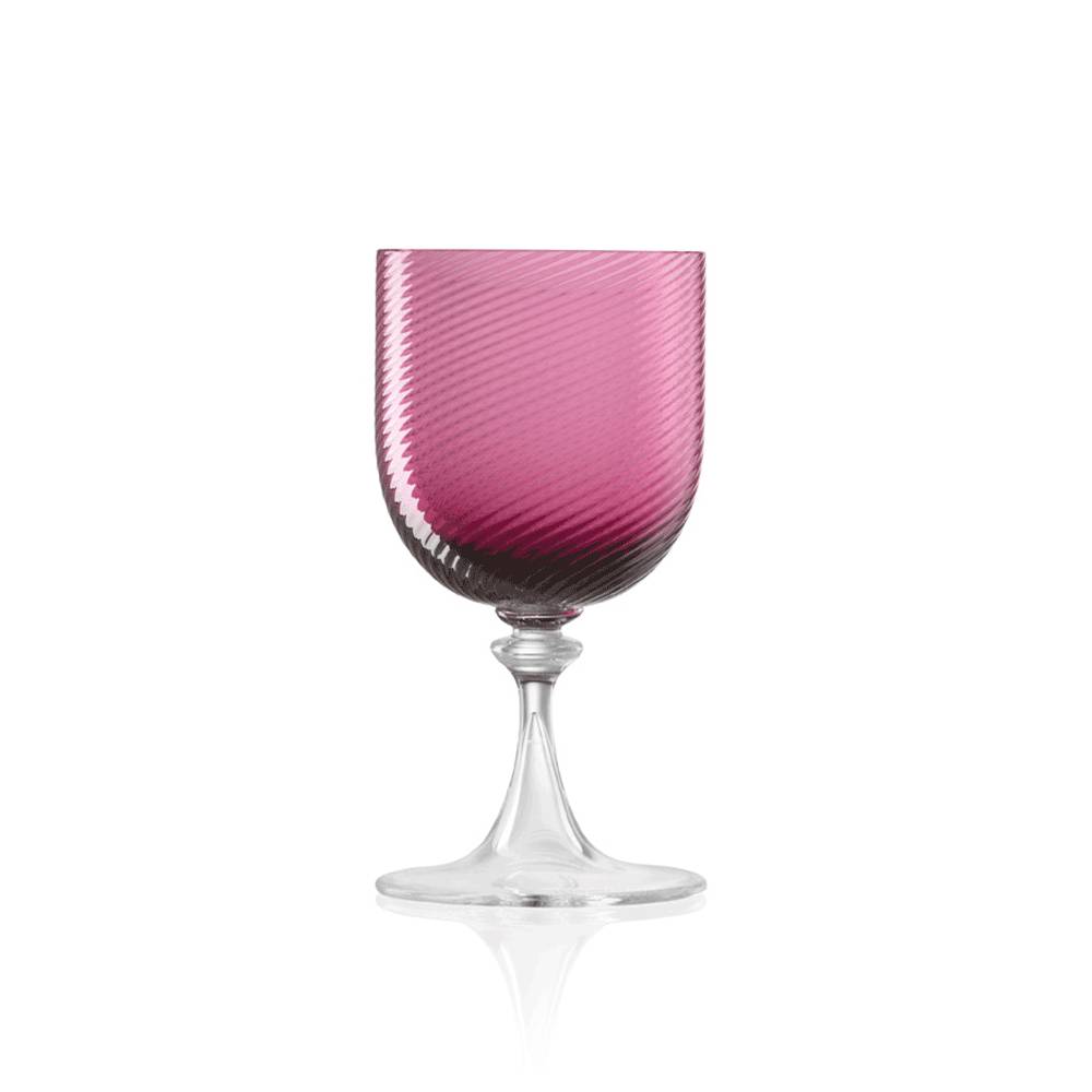 Masonmoretti Red Wine Glass 3/62 Twisted Ruby Red
