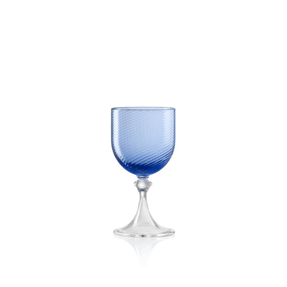 Masonmoretti Sherry Glass 3/62 Twisted Blue