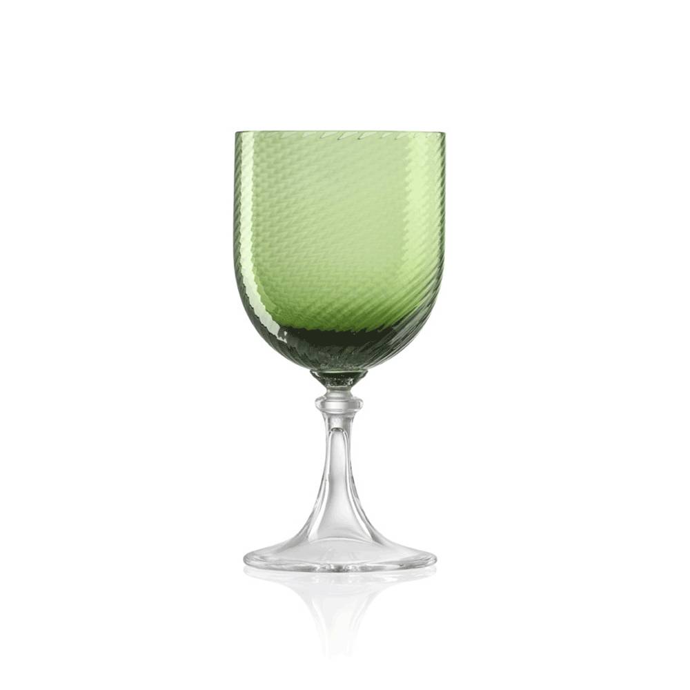 Masonmoretti Water Glass 3/62 Twisted Soraya Green
