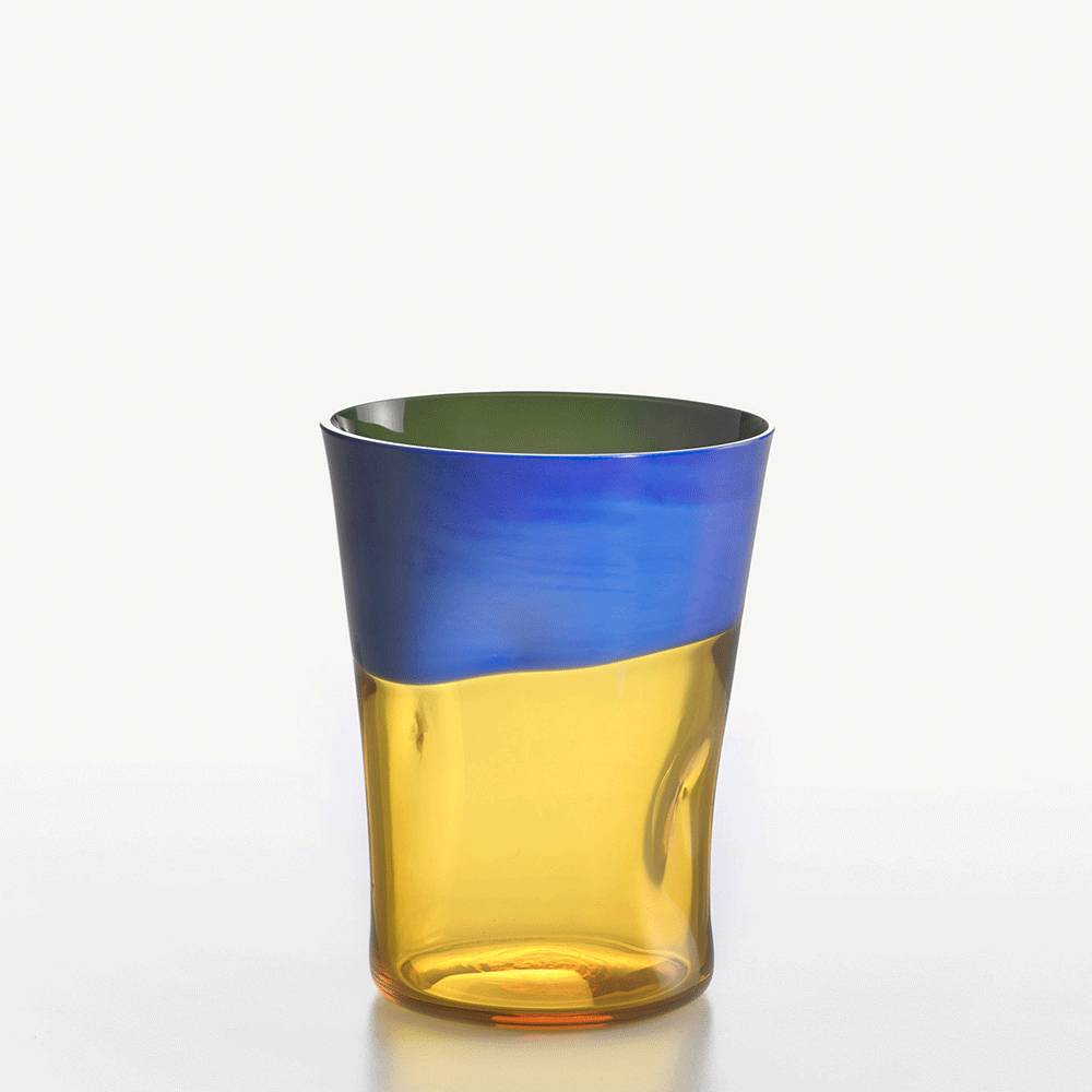 Masonmoretti Water Glass Dandy Blue-Yellow