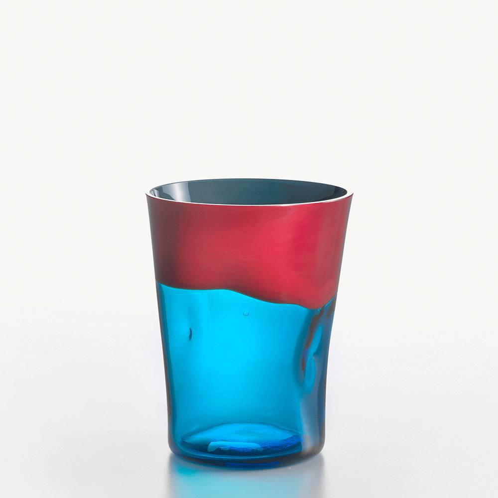 Masonmoretti Water Glass Dandy Coral Aquamarine